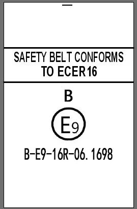 E9 High quality 2 point black school bus safety seat belt bus seat belts