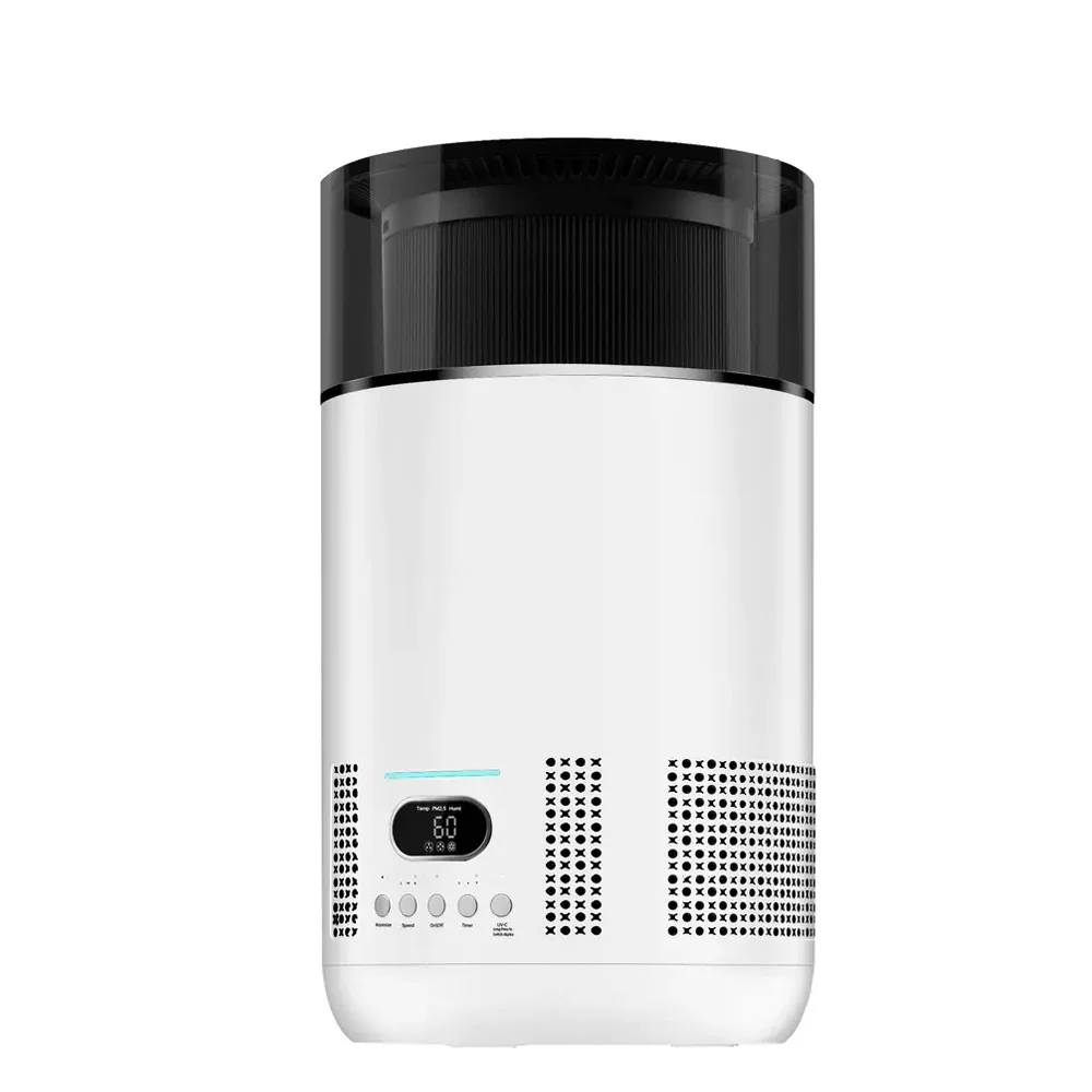 Smart Air Quality Monitoring Purifiers Remove Smoke Air Cleaner H13 HEPA Filter 2 In 1 Humidifier Air Purifier for Home Office