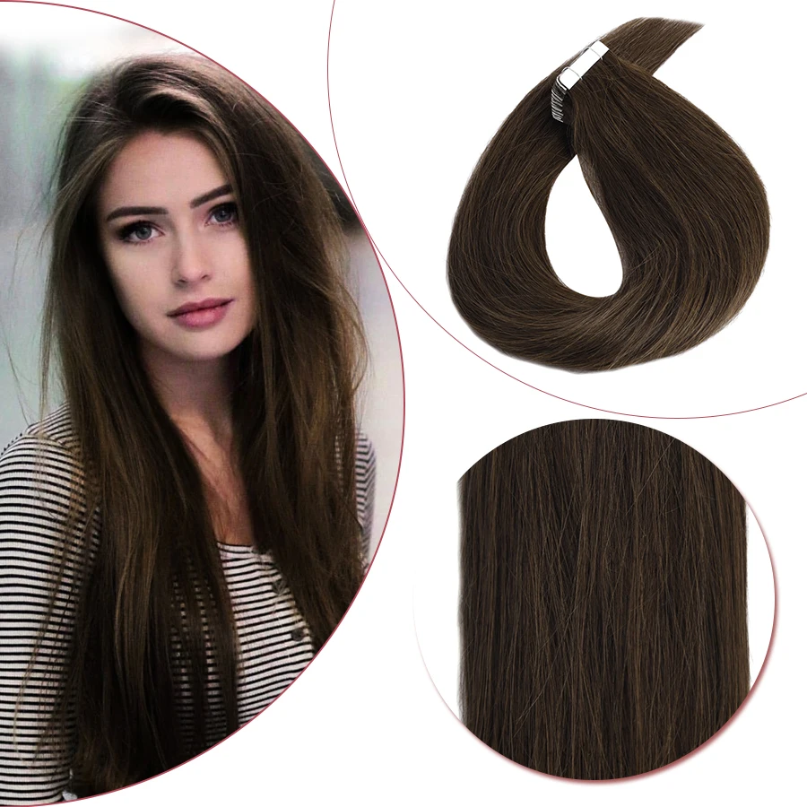 Neitsi Tape in Human Hair Weft Extension Straight  Blonde Invisible Seamless Skin Weft Adhesive Glue On For Salon Hair