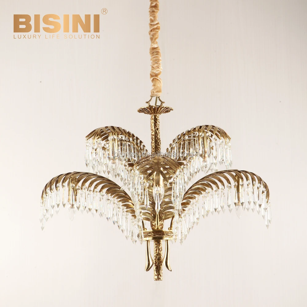 Luxury Crystal Chandelier Fancy Rainforest Antique Bronze Pendant Light  Home Lighting Quality Porch Hanging Ceiling Lamp