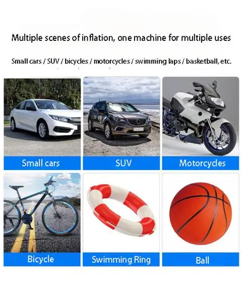 Handheld wireless 120W intelligent digital display tyre air compressor bicycle bike car portable car tire inflator pump