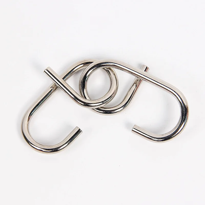 2024 chinese style Metal Wire Brain Teaser Puzzles IQ Challenge Test Games Unlock Interlocking Toy Lock Gift for Adults