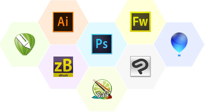 Latest HUION H430P 4 Customized Press Keys Drawing Graphic Tablet