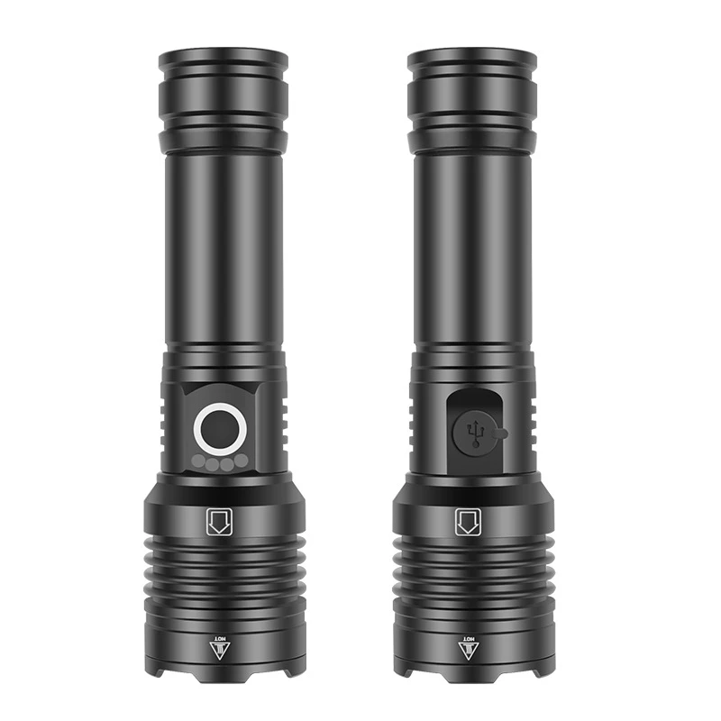 High Lumen Zoom Handheld Waterproof Flashlight Flashlight USB Rechargeable LED Flashlight