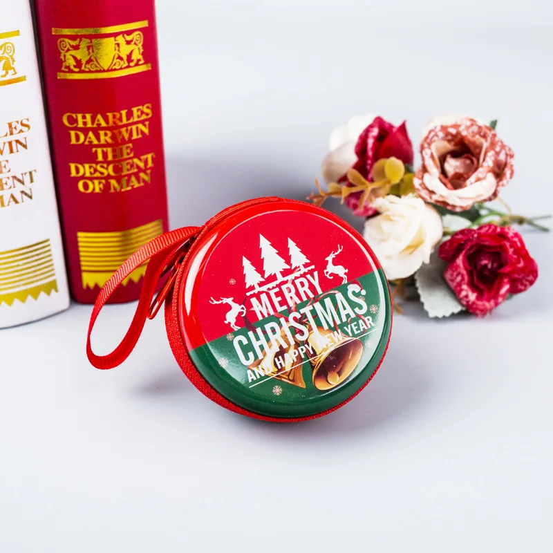 7*3cm Christmas Pattern Little Coin Purse Small Wallet Headset Storage Bag Santa Clause Christmas Gifts Kids Xmas Favors