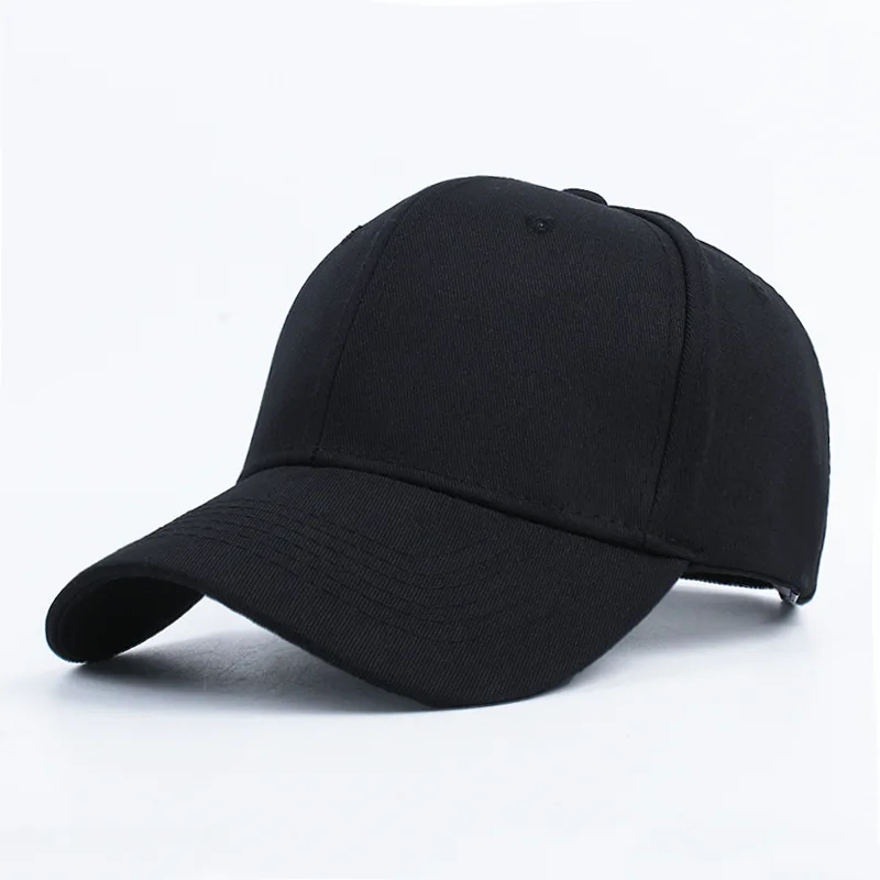 Fashion custom logo embroidered baseball black cotton 6 panel sports caps