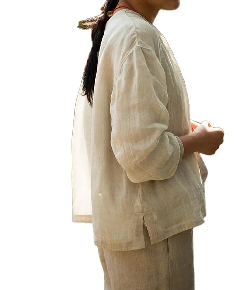 100 г/кв. М однотонная гладкая окрашенная ткань Ramie в складку для блузки