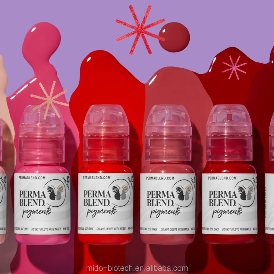 Organic Liquid Lip Eyebrow Microblading Tattoo Ink Micro Pigment For Permanent Makeup