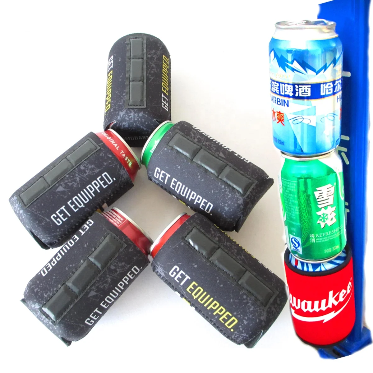 Custom can cooler cozy magnetic neoprene for soda beer can koozies
