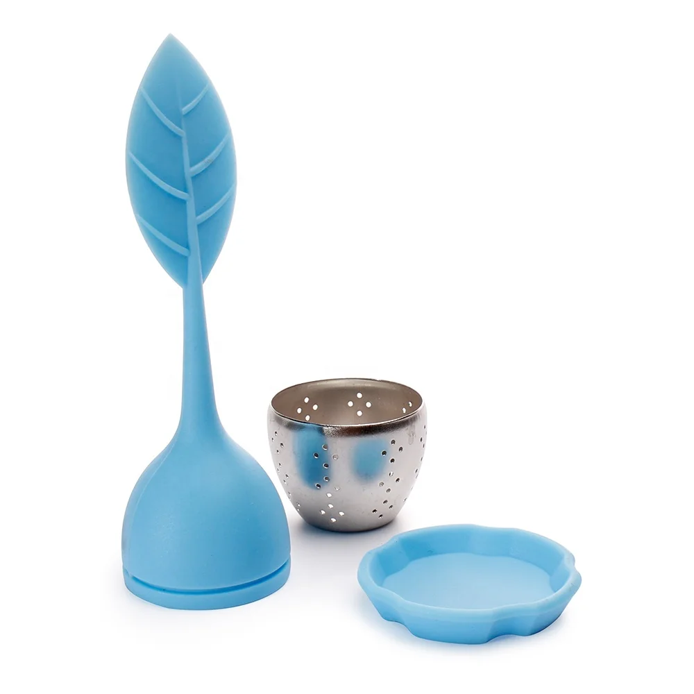 
Wholesale Food Grade Silicone And Stainless Steel Loose Leaf Tea Infuser, Tea Leaves Infuser 