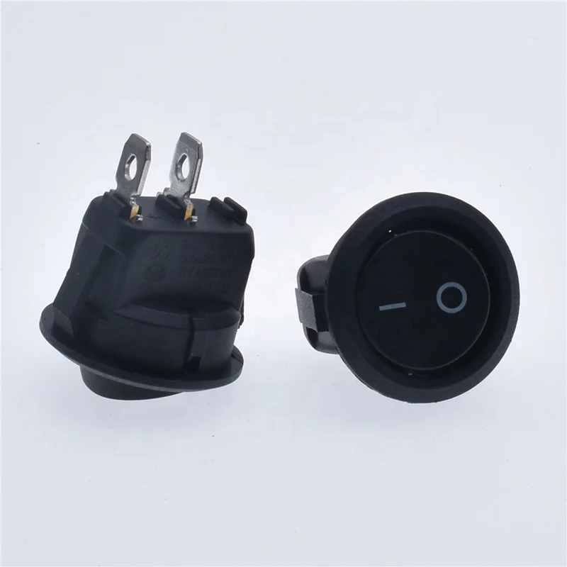 high quality customized color automotive round black kcd1 106 boat push ship rocker switch t125 55 T85