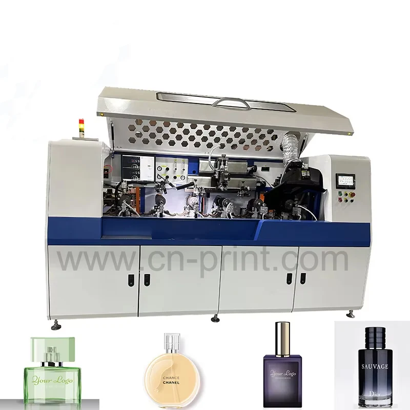 LC Brand Direct Sale High Quality Automatic UV Screen Printer with Servo System and CCD Vision Position for Glass Bottle