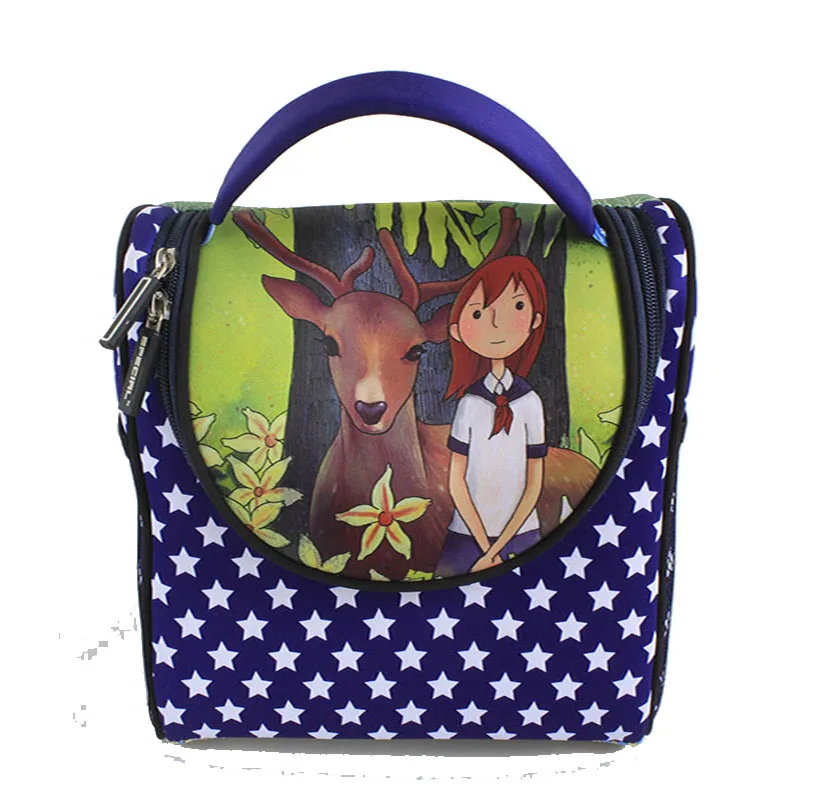 Multi-functional Neoprene Insulated Zipper Lunch Bag Cooler For School Work Office