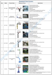 Outdoor Antirust durable facilities equipment galvanized steel basketball pole for training