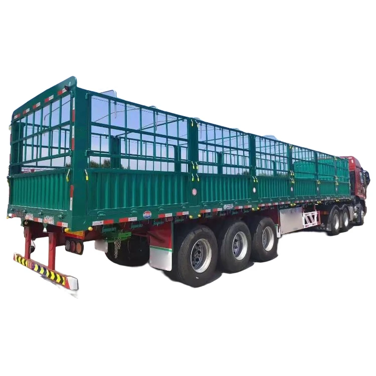 High Quality 40ft 3 Axis 1200mm high side wall 40ft 3 axles lattice cargo trailer container trailer sale