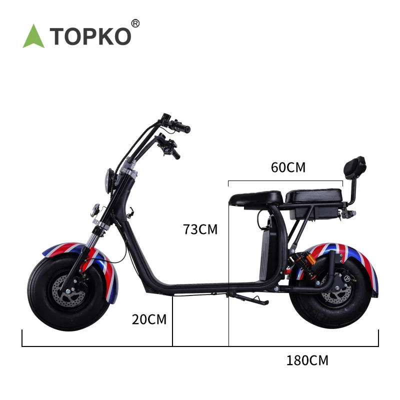 TOPKO Bicicleta Electrica ebike Fat Tire Lithium Battery Electric Bike