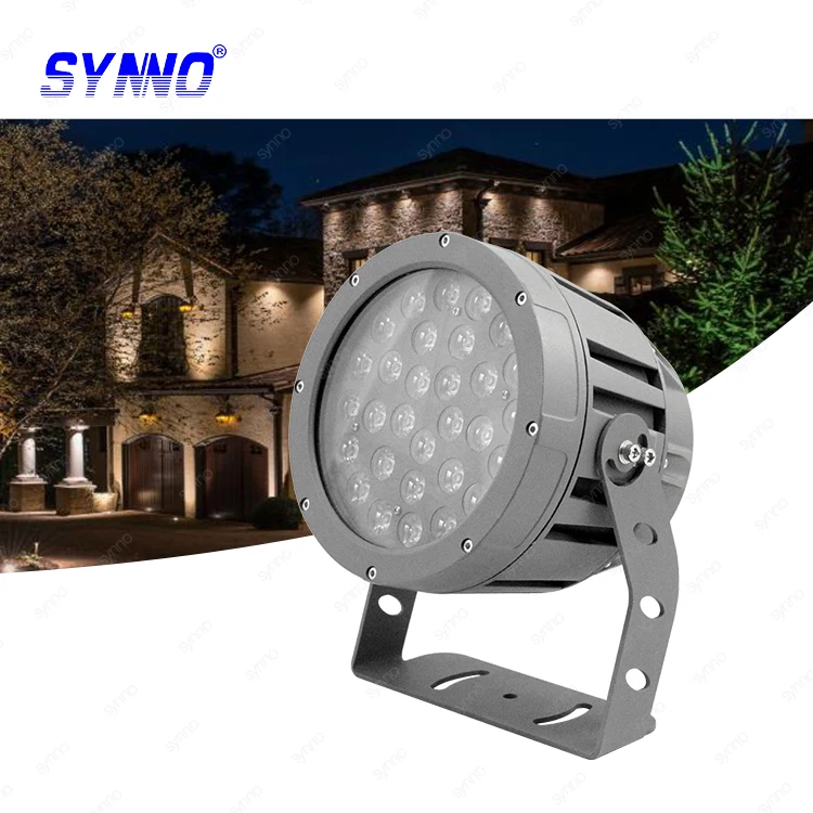Outdoor Aluminum Waterproof ip65 lighting Round Lamp 18/24/36W Projection Light Garden Floodlight Led Landscape Flood Lights