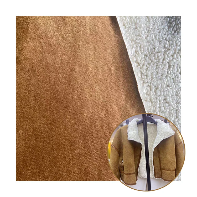 Hgih Quality Suede Leather Material Fabric For Sophisticated Outfit Hand Made Waterproof Warm Microfleece Suede Leather Fabric