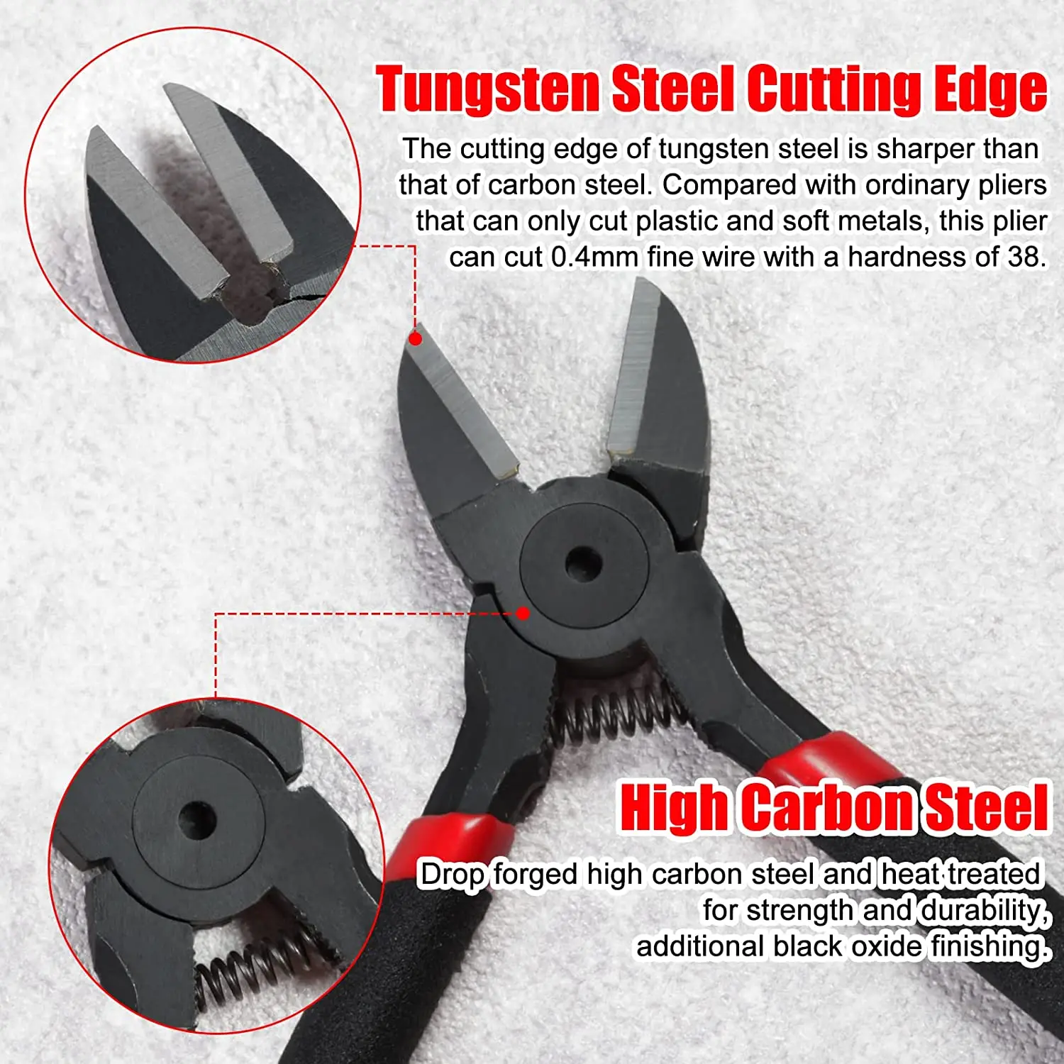 Электрические плоскогубцы для резки проводов, кусачки для проводов, боковые плоскогубцы, инструмент для резки, кусачки для резки проводов с внутренней пружиной, маленькие плоскогубцы для резки проводов