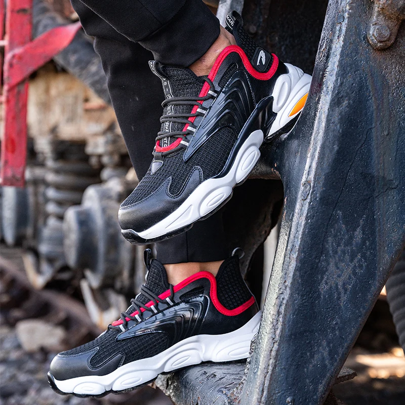 Новинка 2021, прямая Заводская дышащая нескользящая Мягкая маслостойкая рабочая обувь со стальным носком, защитная обувь