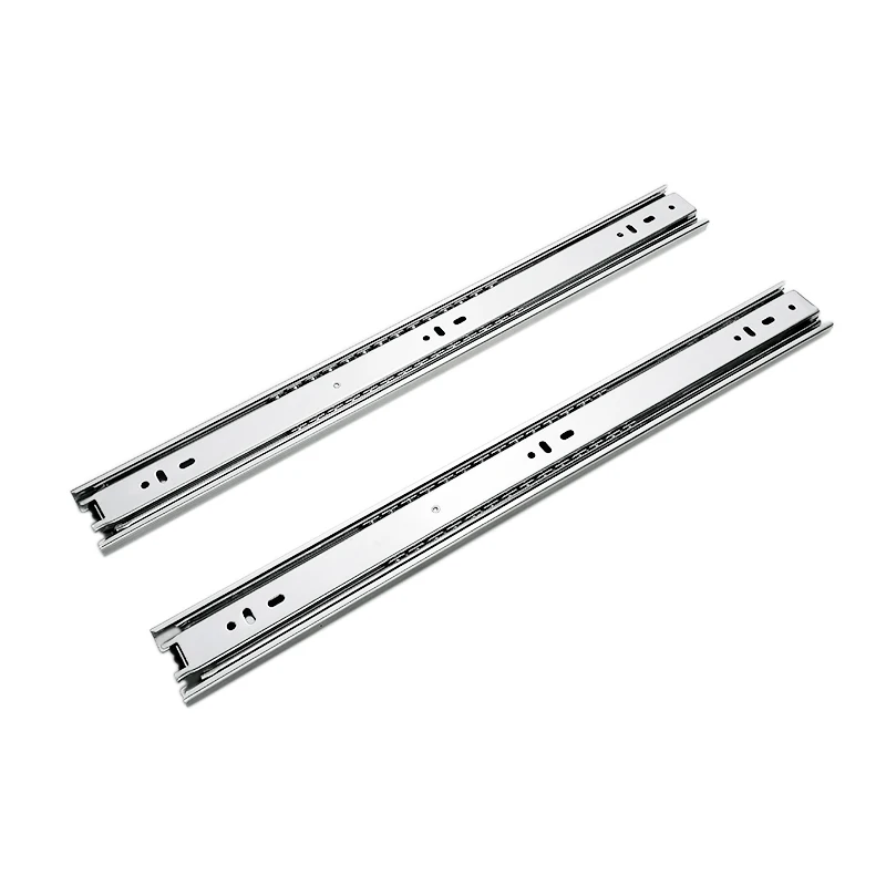 Furniture kitchen cabinet 45mm steel telescopic drawer rail full extention ball bearing drawer slide