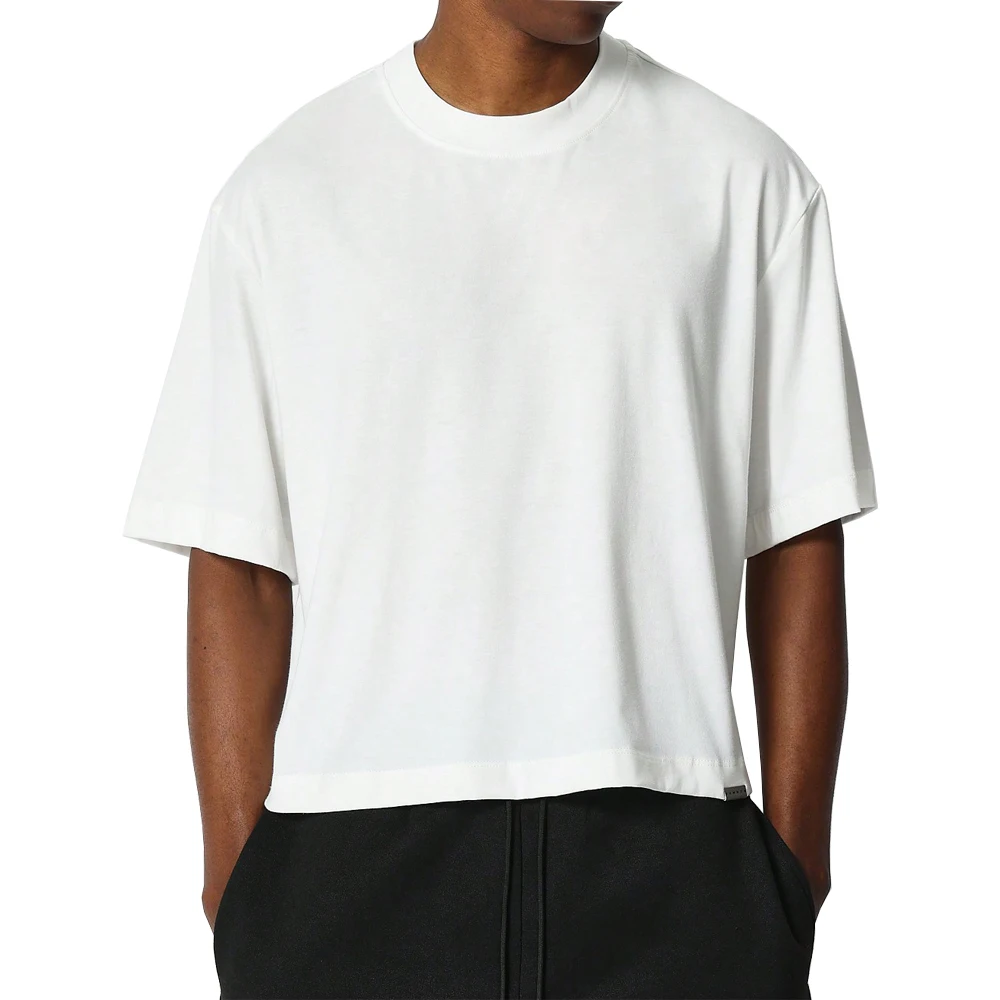 Custom High Quality Summer Streetwear T Shirt Men Street Plain Oversized Cropped T-Shirt
