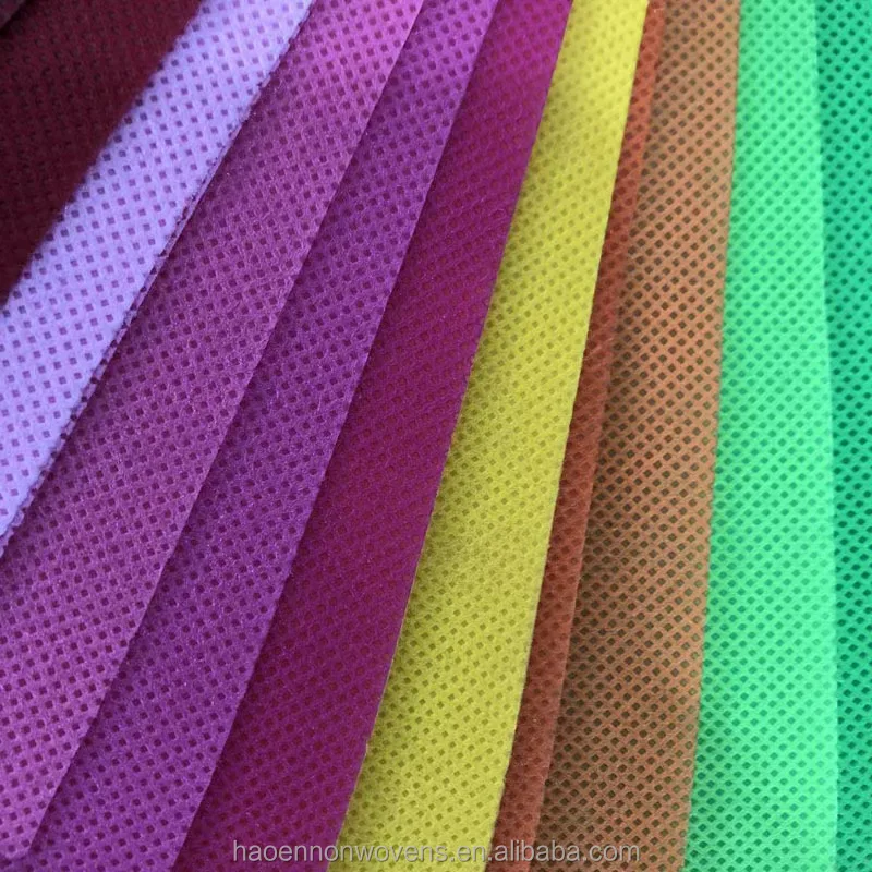 Cheap price 8-200g GSM Colorful Spunbond PP Nonwoven Non woven Non-woven Diamond Pattern Fabric roll