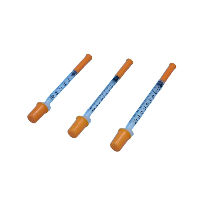 Diabetes Orange 1ml Qualify U100 With Cheap Price Insulin Syringe