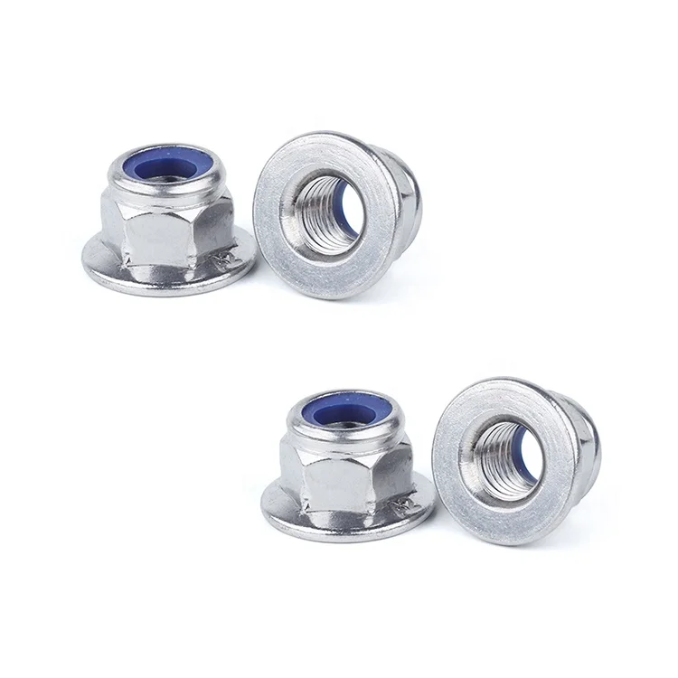 Stainless Steel nylon insert hex flange lock nut DIN6926