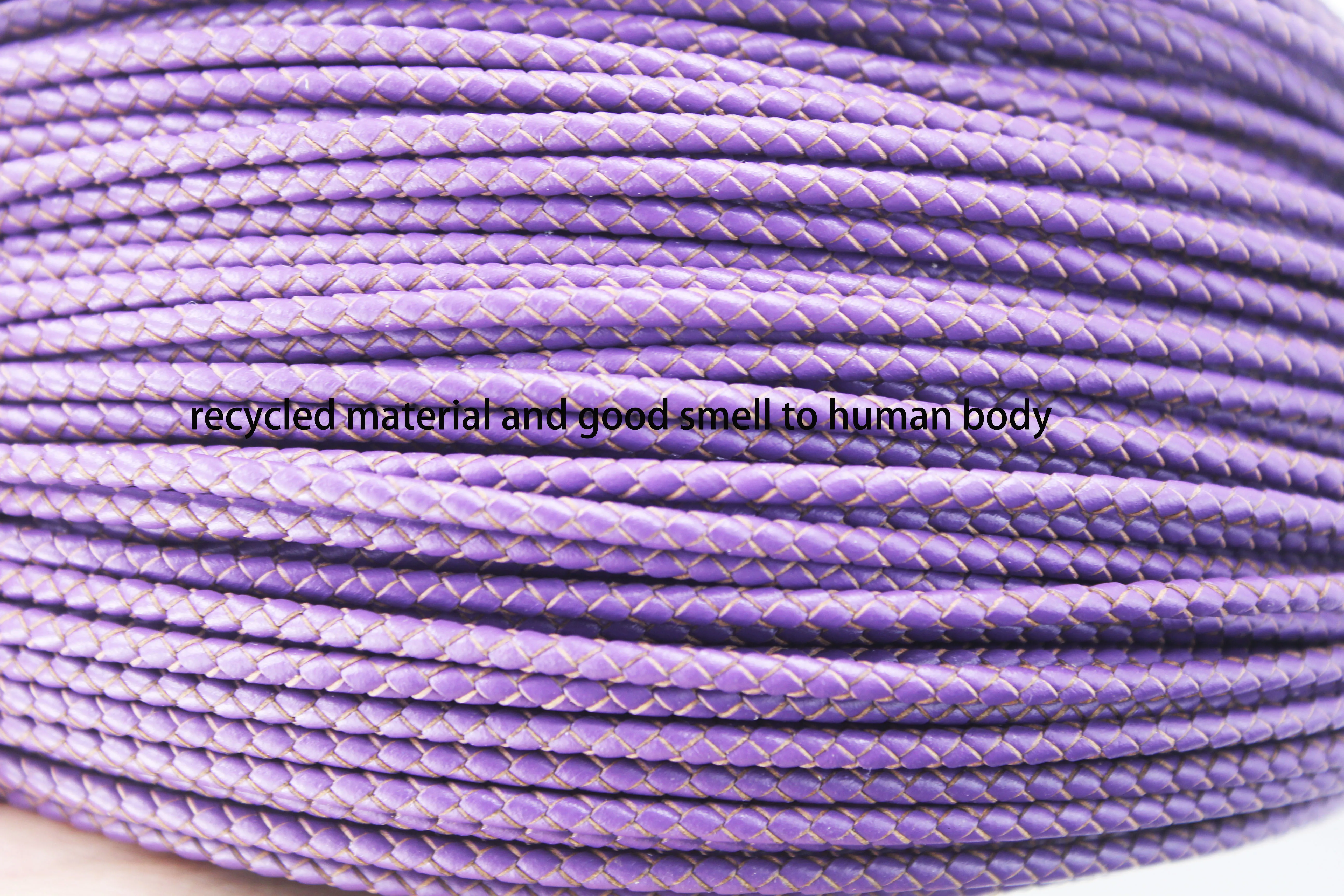 BMZ 2024 New arrivals 3mm non edge-dyed leather necklace cord