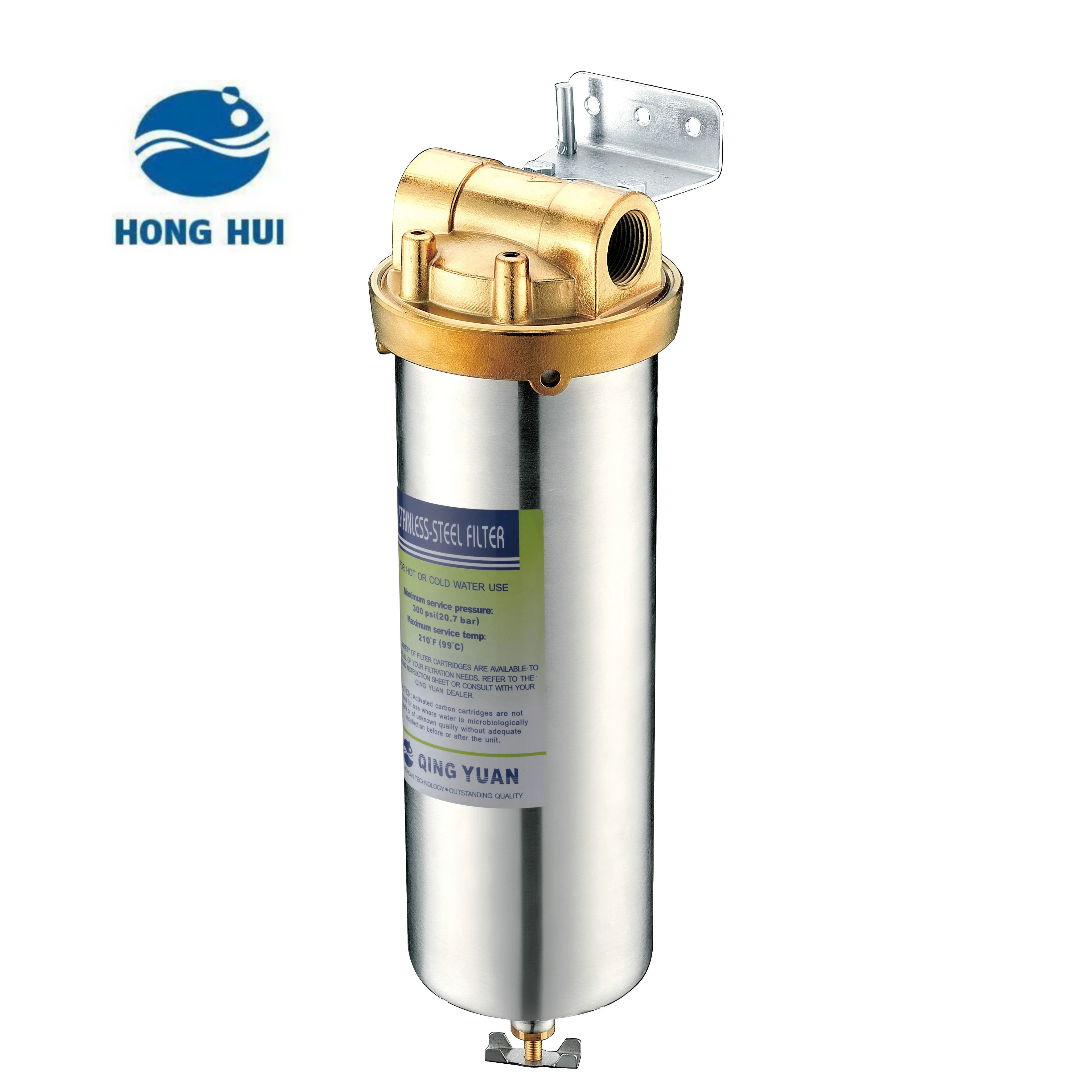 HONG HUI HPB-10A 10 Inch Stainless Steel 304 Filter Housing Cartridge Water Filter Housing