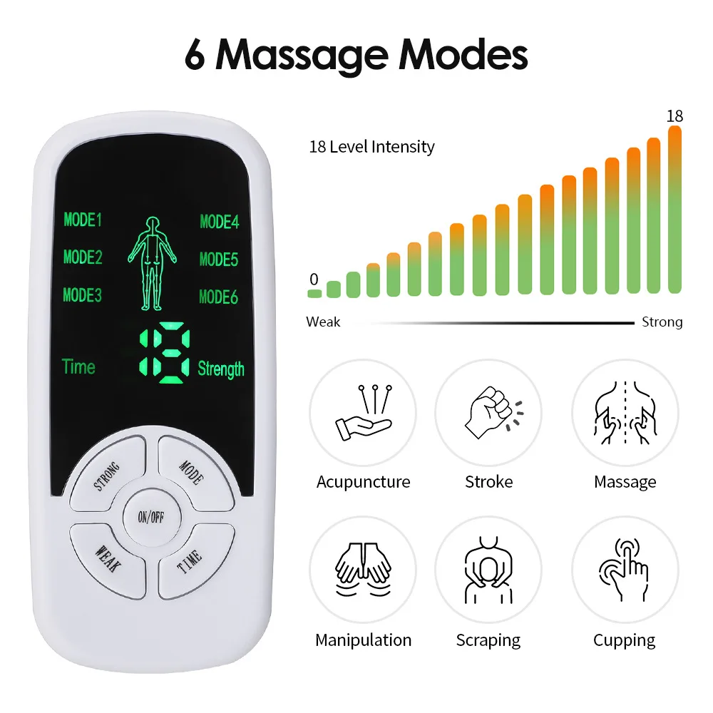 Selling cheap electronic pulse Tens therapy massager with electrode pad low frequency pulse physiotherapy treatment device