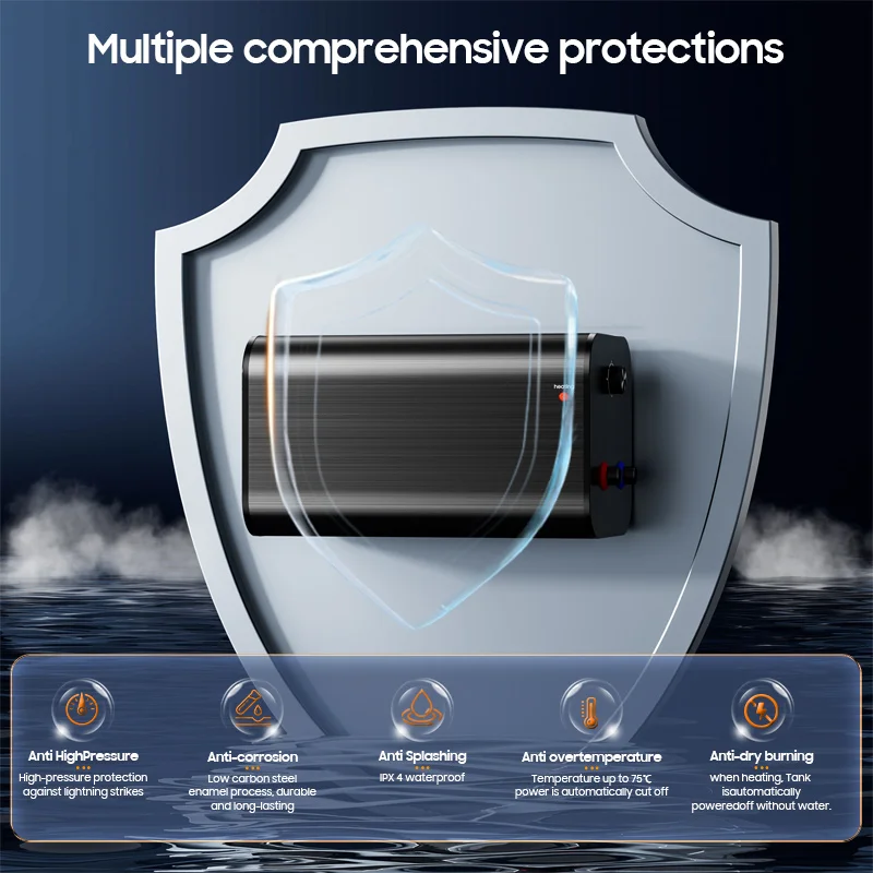 10L 15L 20L 30L 300W 1600W High Quality New Design Knob Control Tank Storage Electric RV Water Heater for Caraven