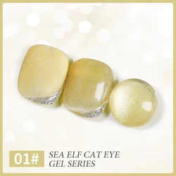 private label custom color blue wide shimmer glitter cat eye gel