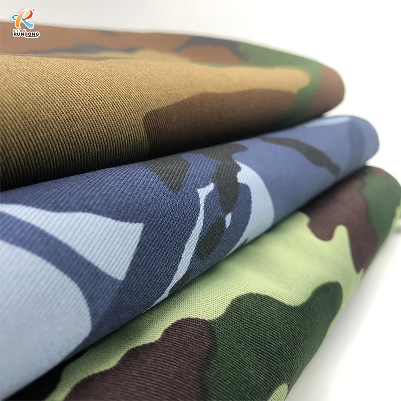 Rundong Nylon and cotton fabrics camouflage rip-stop fabrics with water repellent functions