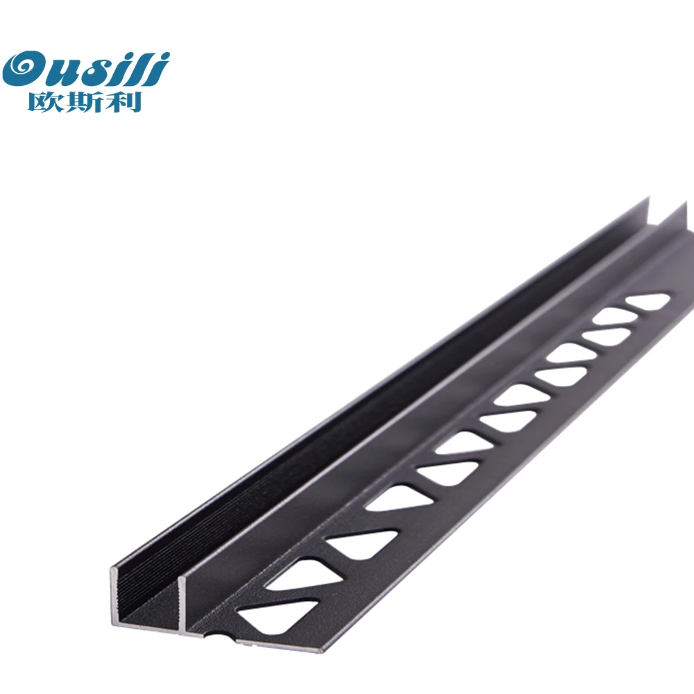 Custom aluminum Profile Tile Trim Edge Metal Building Materials Use For Interior Decor