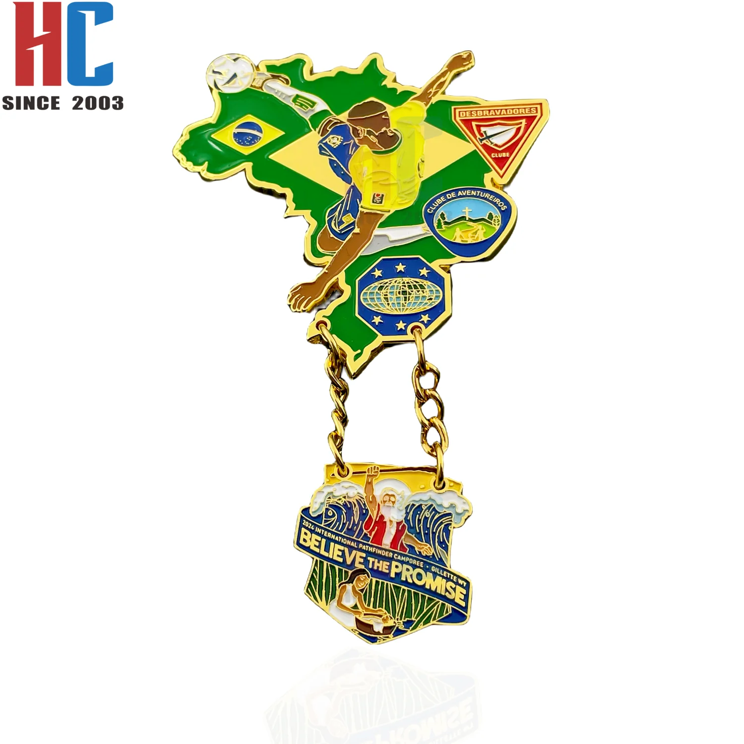 20 Years Factory Customized Church Camporee Pin Finder Bar Soft   Enamel Lapel Pin