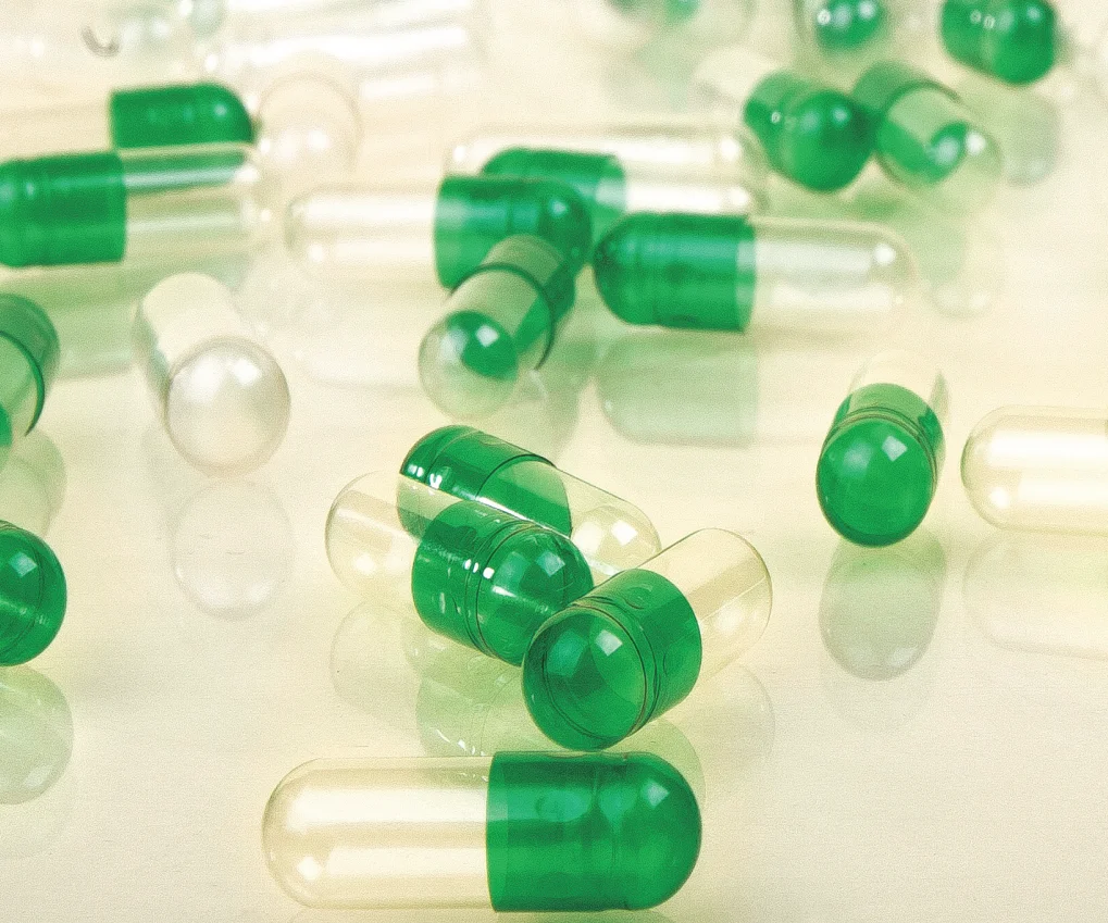 HPMC extracted from pine trees non gem safe green capsule