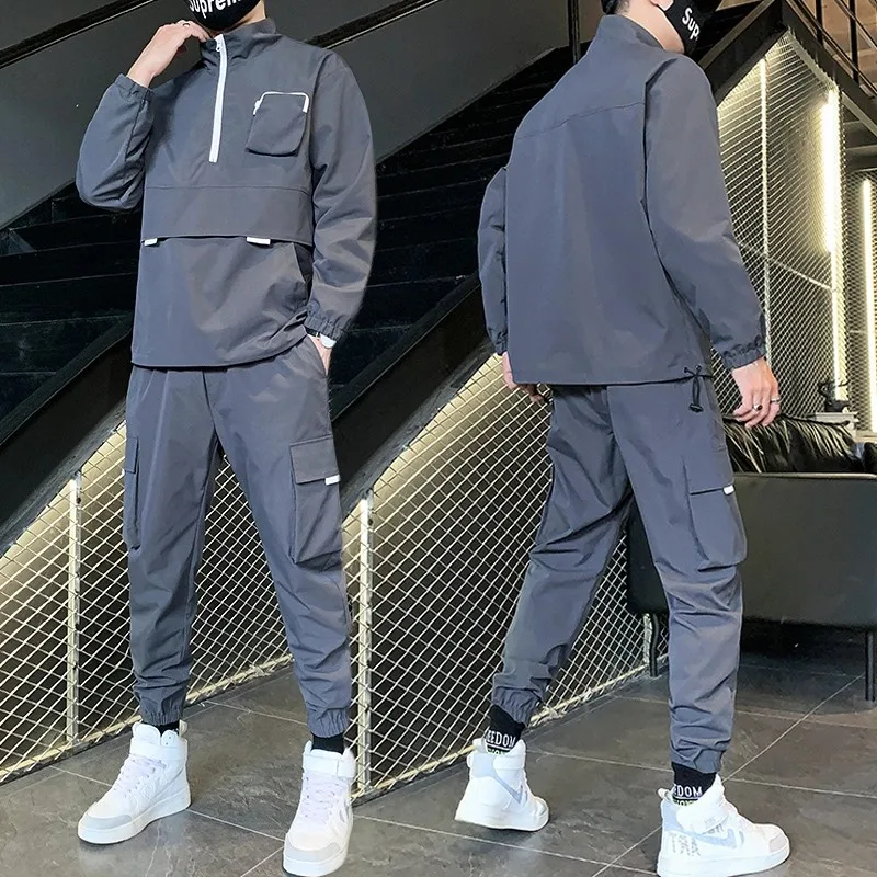 Custom logo Mens Track Suits 2 Piece Long Sleeve Jogging Suits Active Jackets Pants Outfit Casual Tracksuits