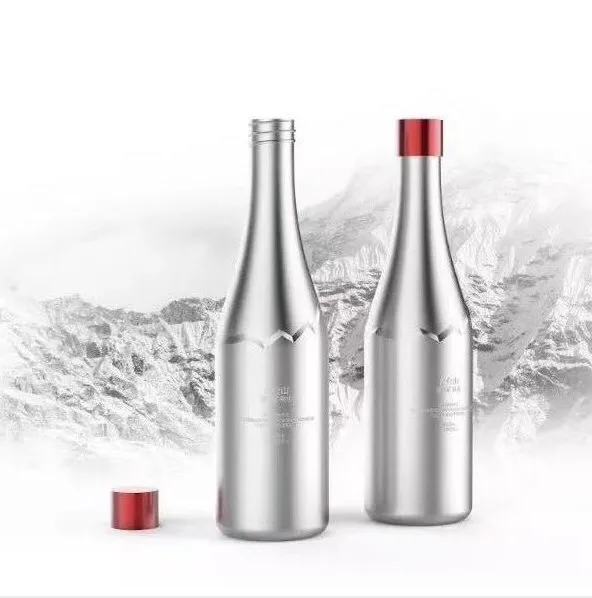 
metal drink bottle food grade for alcohol wine essential oil aluminum 1070 