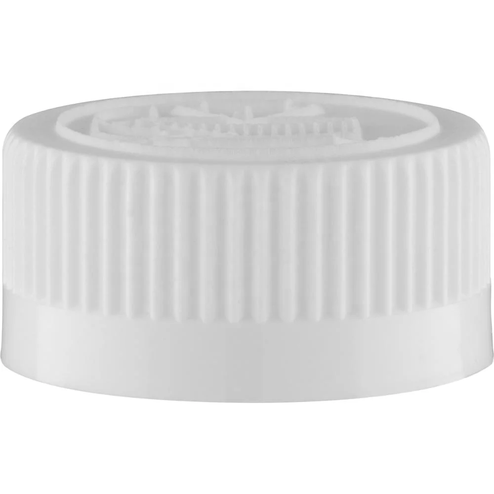 28-410 Back Child Resistant Cap w/F217 Liner, 28mm CRC plastic cap in 20mm height