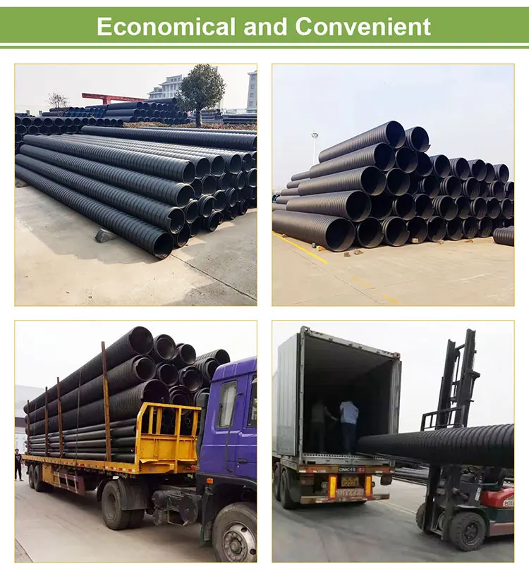 6 дюймов Hdpe на стальном браслете с проволокого einforced сетки скрученных спиралью спираль гофрированные канализационные трубы замотки стены полости большого диаметра