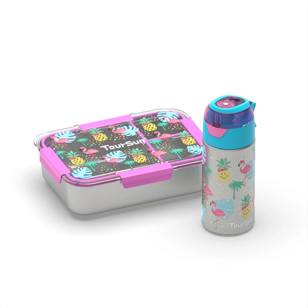 Отсек Bento Box с вакуумным ланч-боксом из нержавеющей стали детский набор для школы