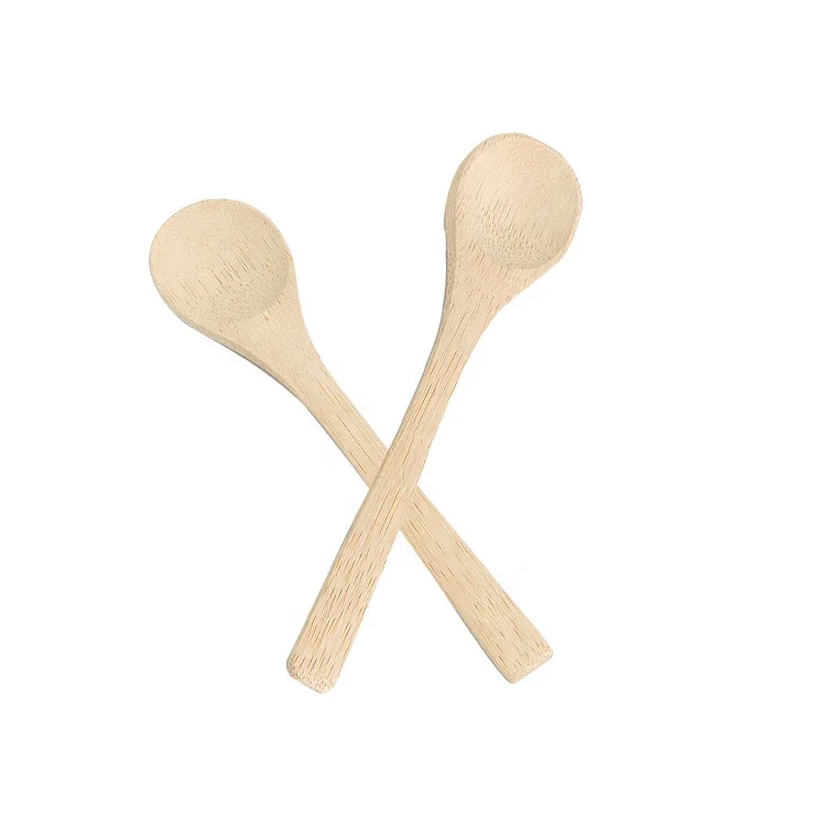 reusable nature powder coffee spoon 100% biodegradable logo engraving coconut oil mini wooden spoons