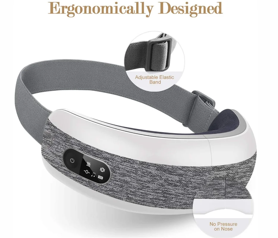 Electric Hot Heat Heating Warm Eye Mask Massager With Air Pressure