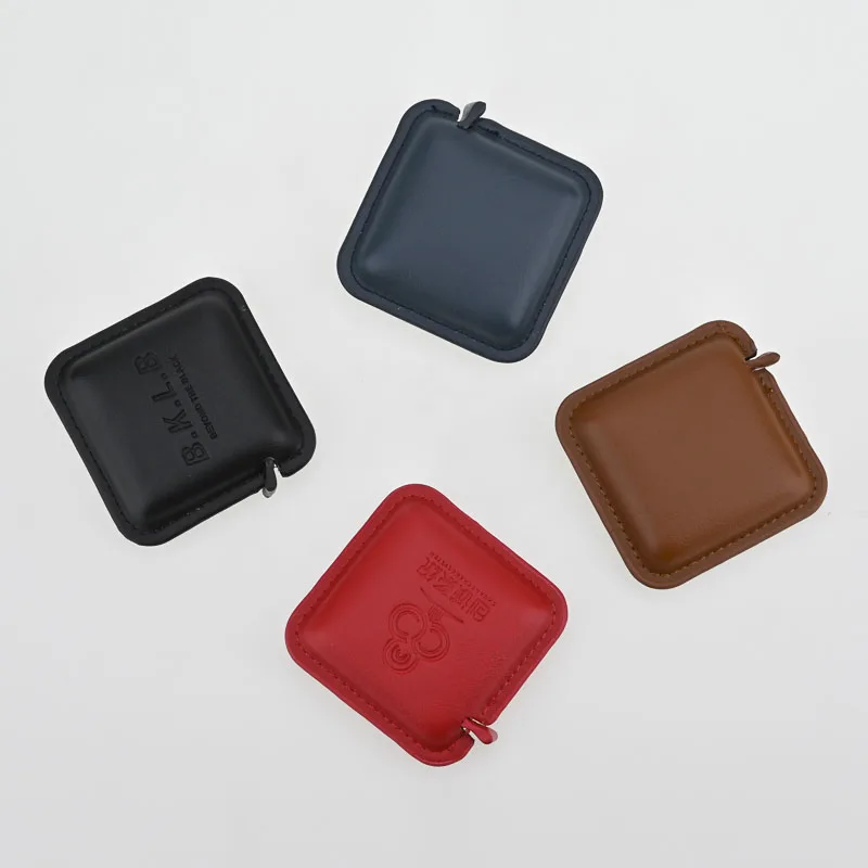 Wholesale Portable PU Leather Case Small Body Bra Measuring Tape Retractable Tape Measure with Own Logo