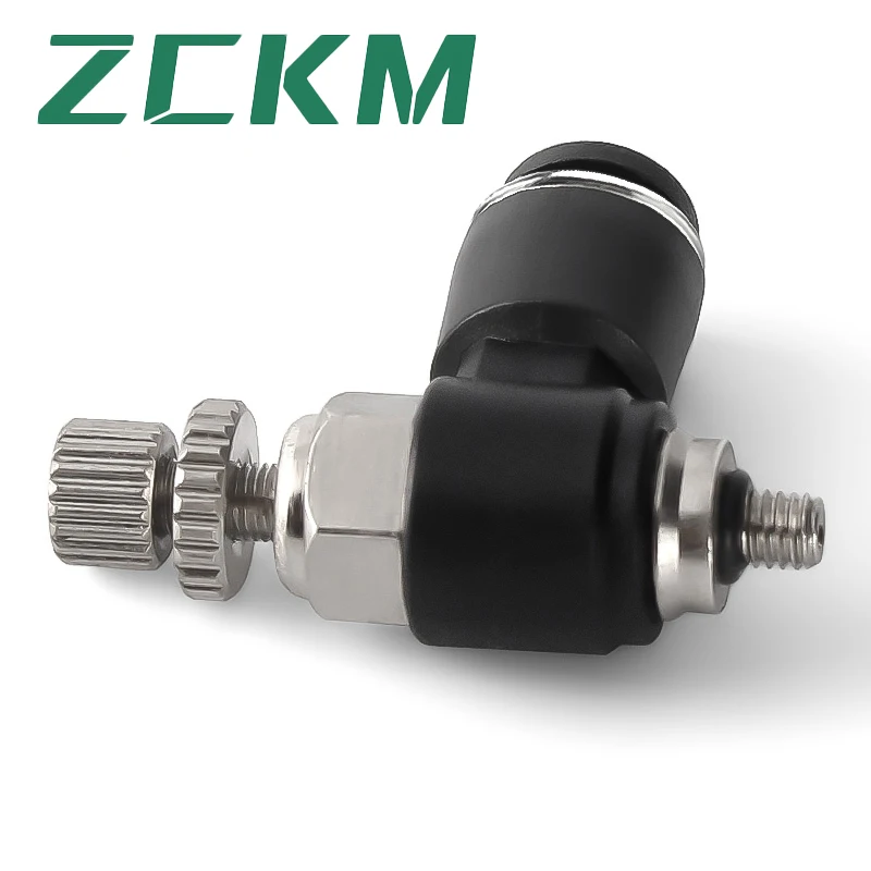 Pneumatic miniature Elbow 90 Degree SL Control Valve Push to Connect Air Line Fitting Air Flow Fittings