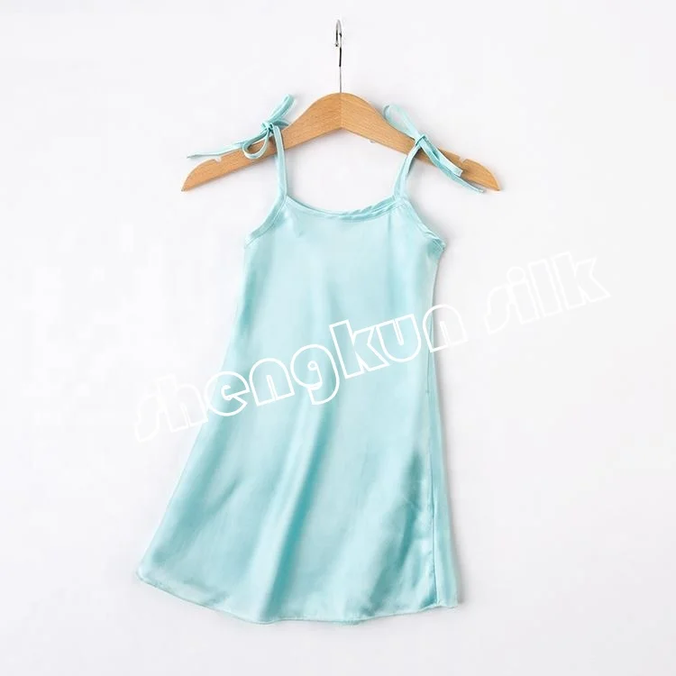 Silk Kids Long Sleeve Silk Comfort Pajamas Set Customized size Solid Color Sleep Wear Pyjamas