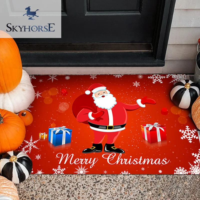 Merry Christmas Carpet Customized Acceptable Fashion Printed Christmas Door Mat