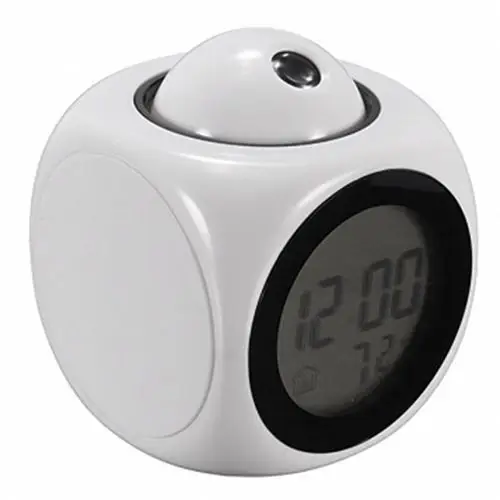 LCD Projected alarm clock despertador digital led projection table clock Talking Voice Prompt Thermometer Snooze